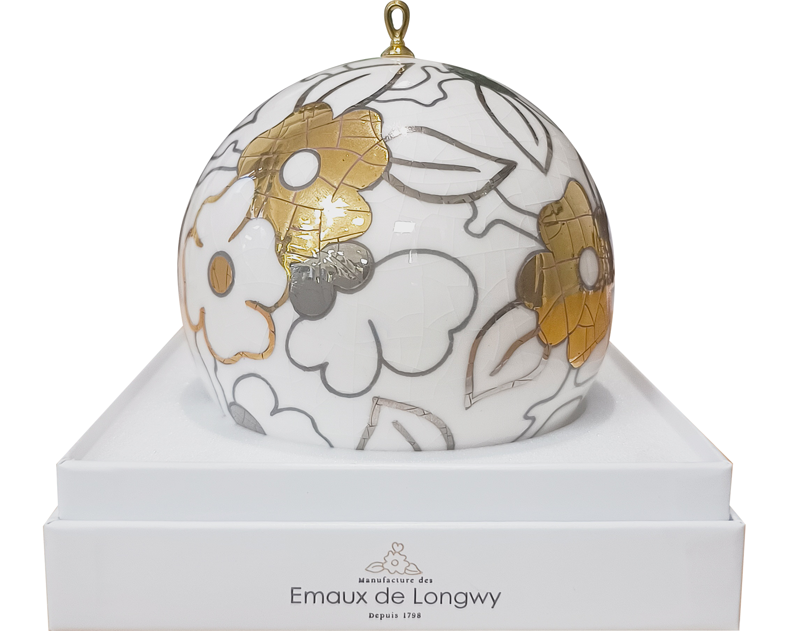 Boule de Noël GM de la collection Impression 3 ors Manufacture des