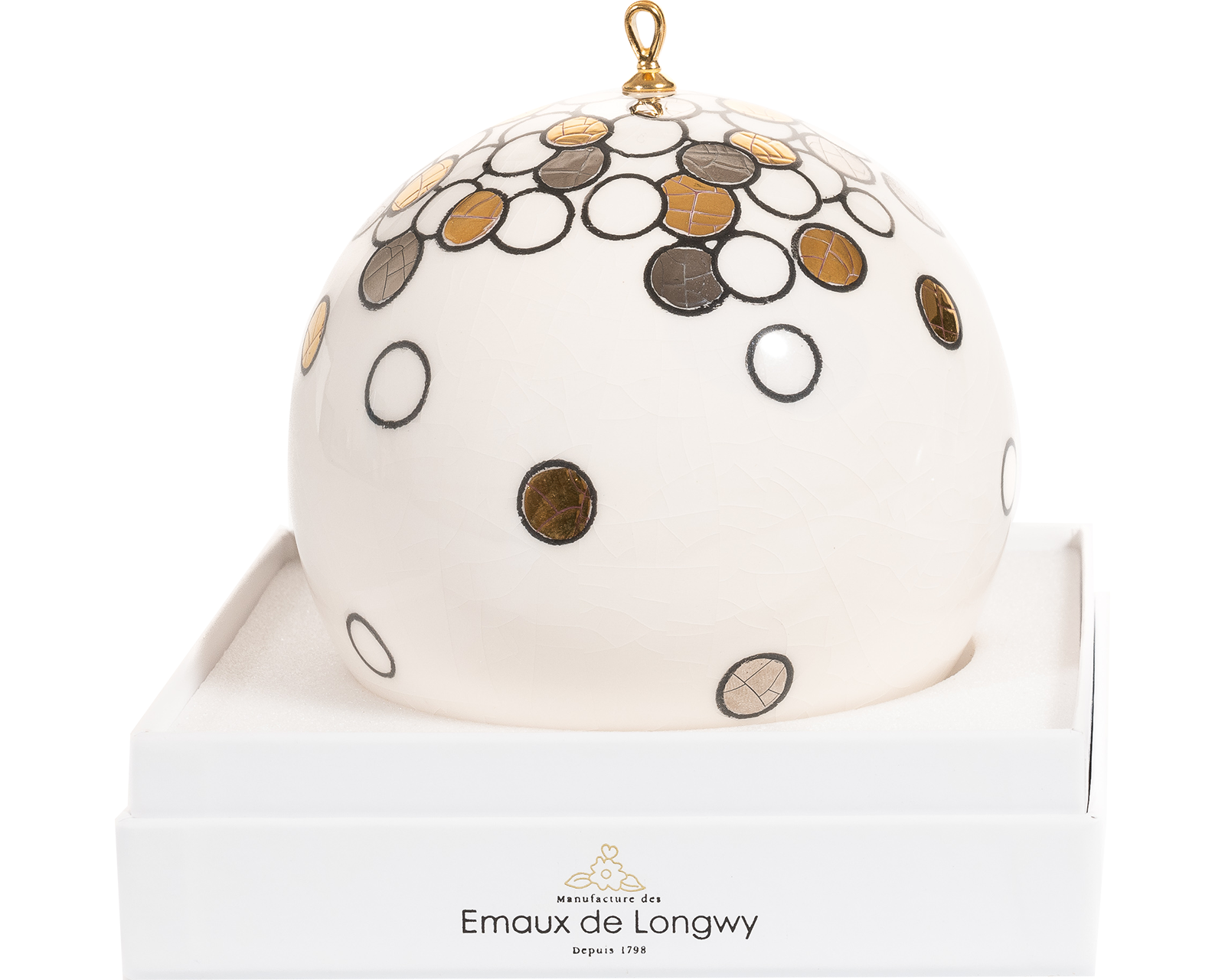 Boule de Noël GM de la collection ImpressionDarksnow Eric Hibelot Manufacture des Emaux de